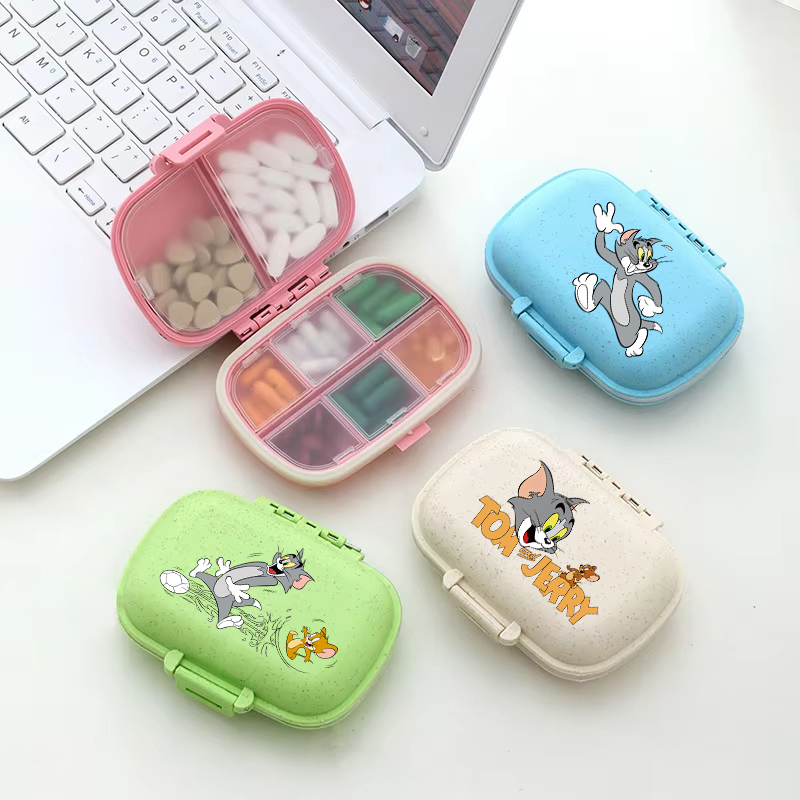 Tablet Accessories Bag - Tom and Jerry Portable Pills Organizer