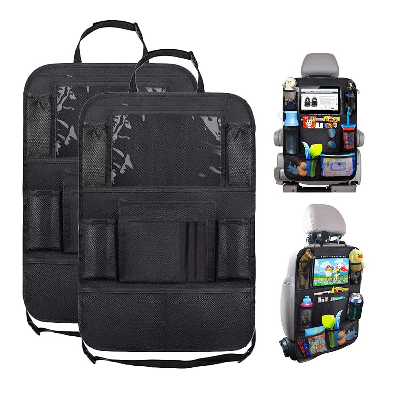 Tablet Accessories Bag - Car Backseat Organizer with Touch Screen