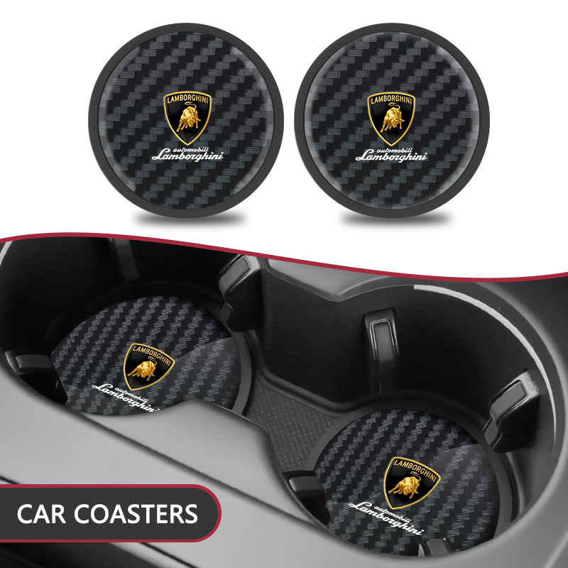 Tablet Car Accessories - 2Pcs Carbon fiber Car Cup Holder
