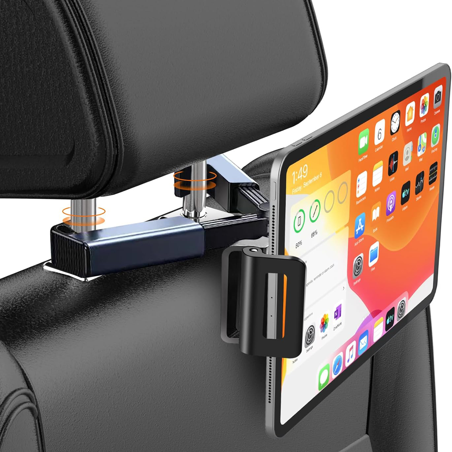 Tablet Car Mount - 360° Rotating Waterproof Car Headrest Mount