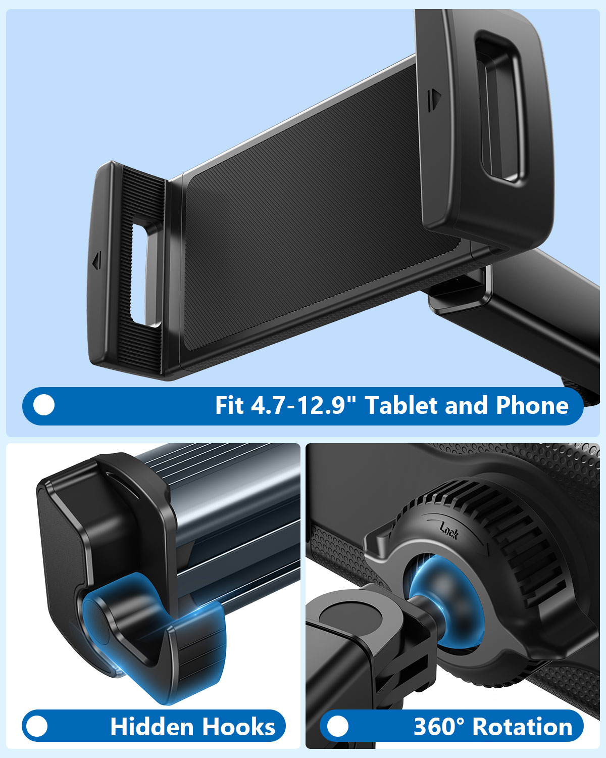 Hipacool Car Tablet Holder Sta - Tablet Car Mount avis et prix