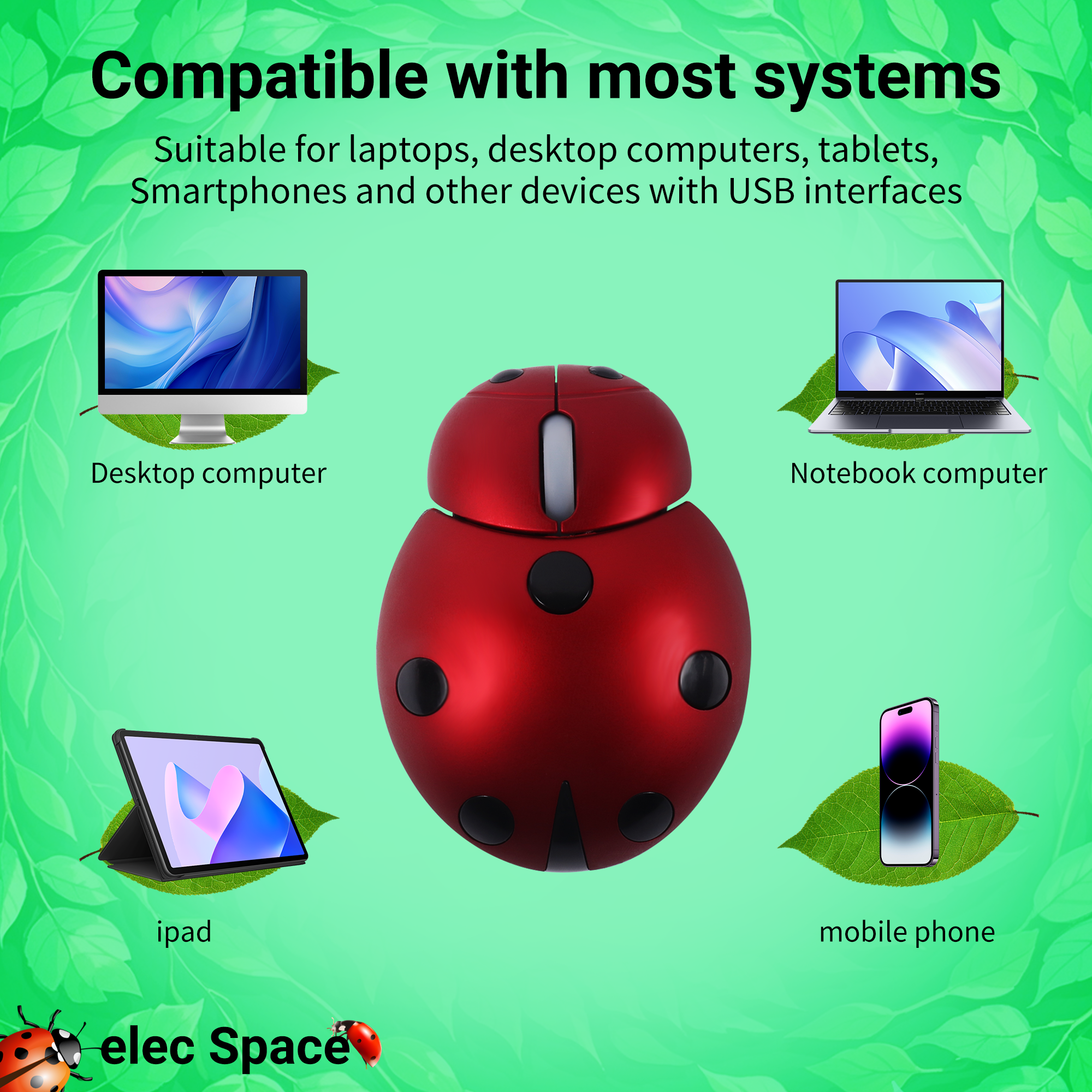 Mini Wireless 2.4G Mouse Ladyb - Kids Tablet With Accessories avis et prix