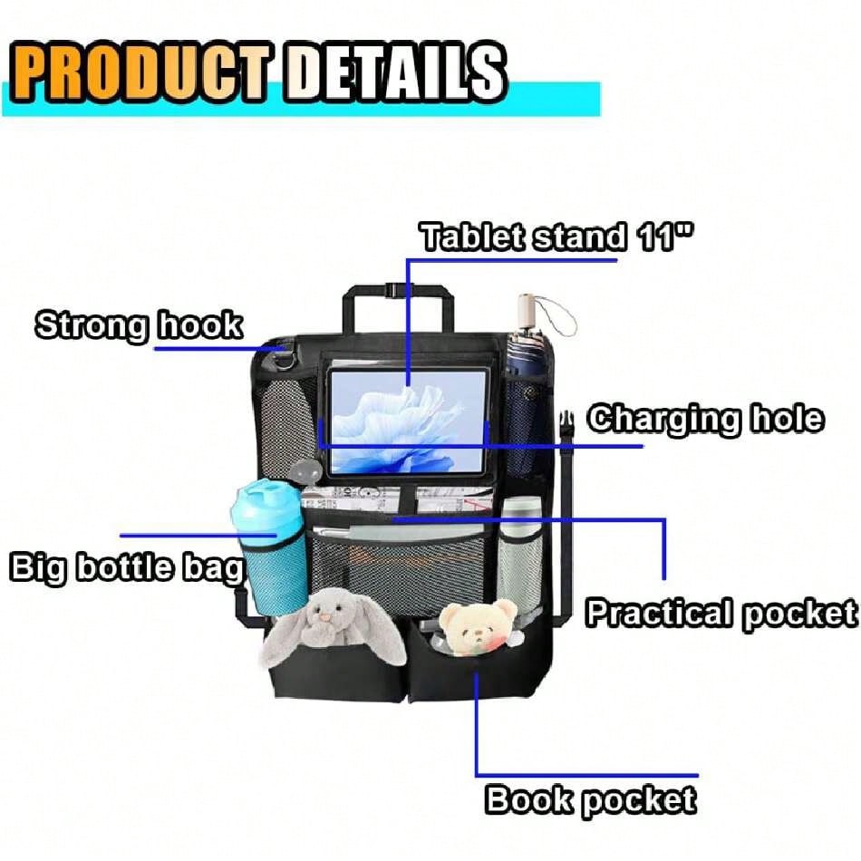 2PCS Car Backseat Organizer, A - Kids Tablet With Accessories avis et prix