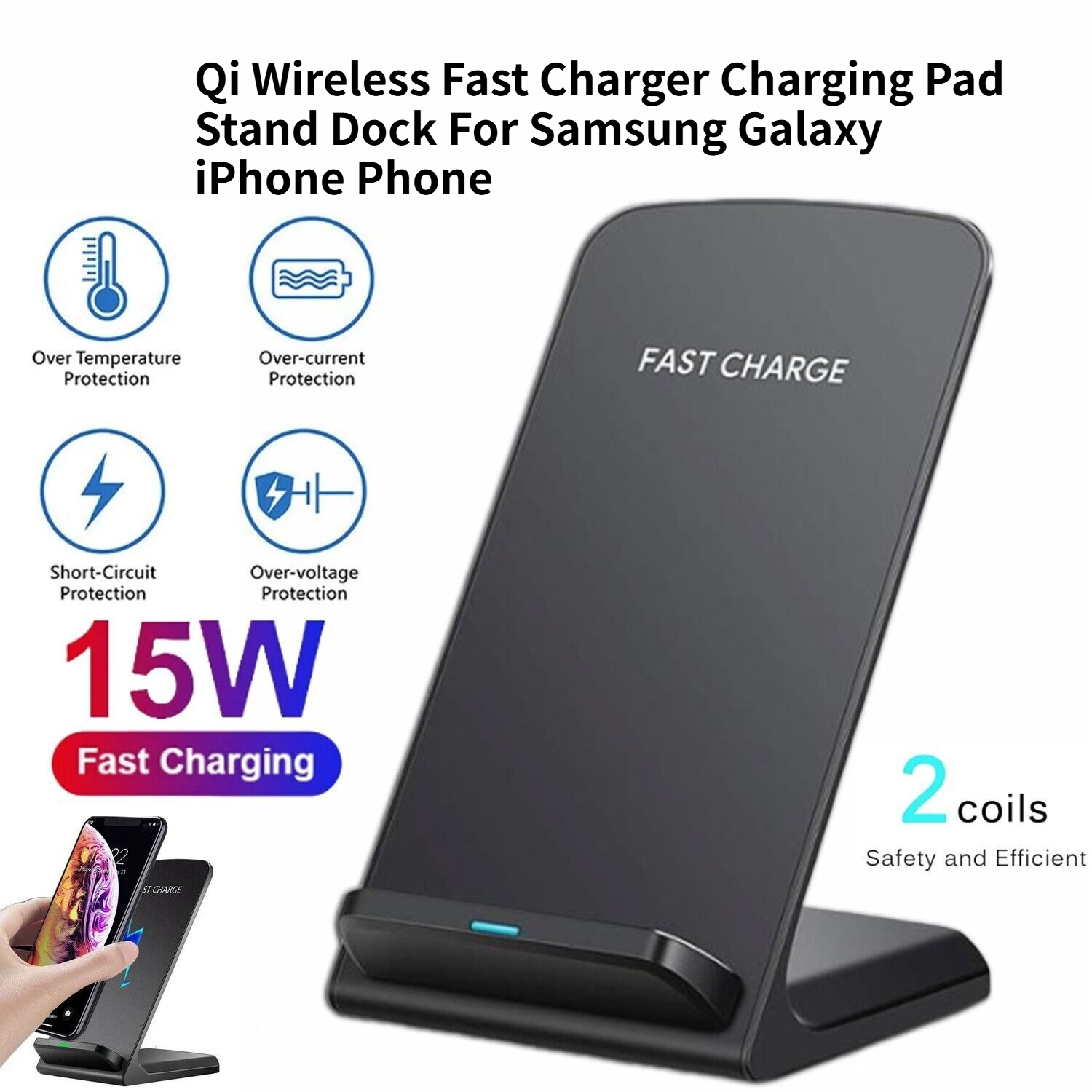 Qi Wireless Fast Charger Charg - Wireless Charging Pad avis et prix