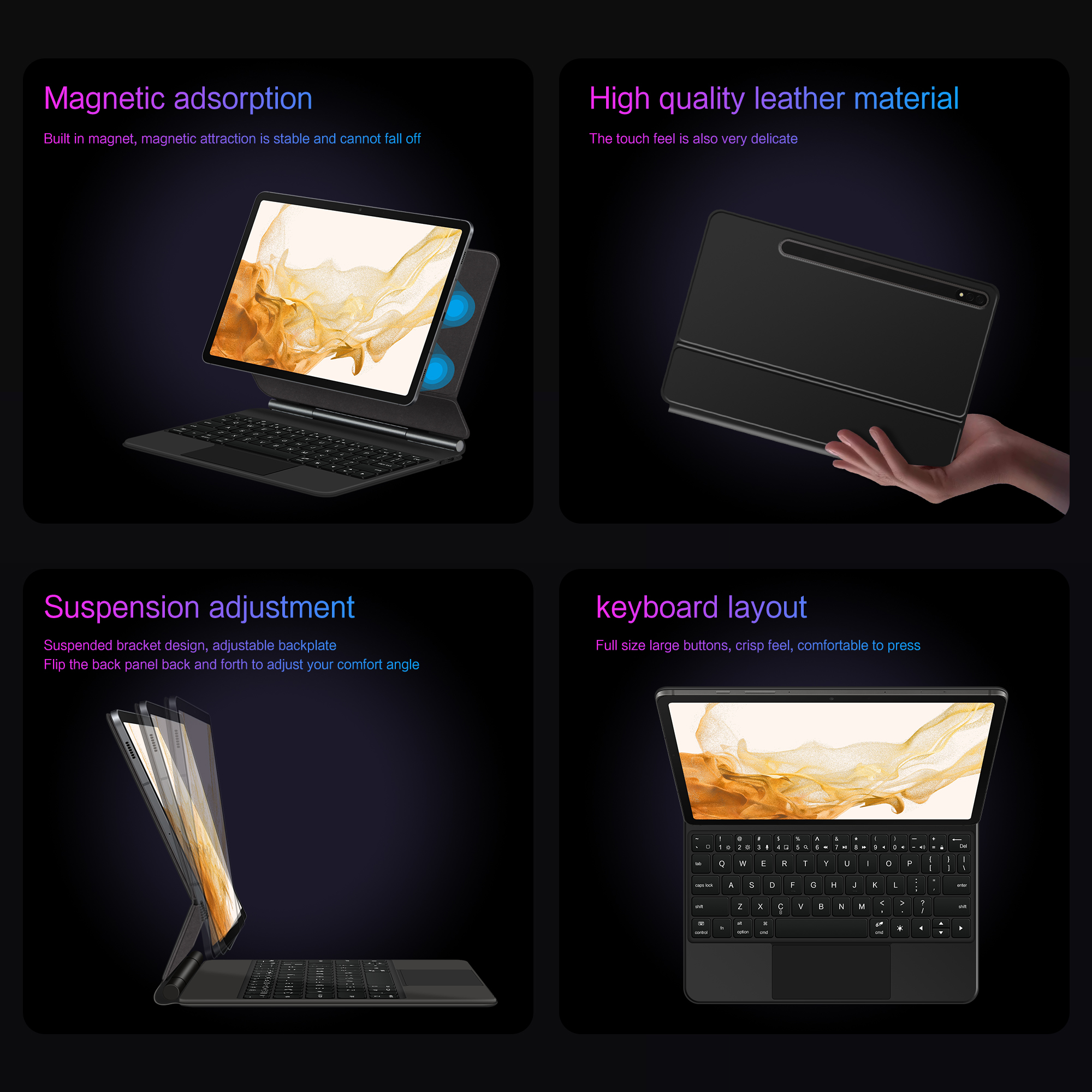 LFOIQN Magic Keyboard for Sams - Samsung Tablet With Accessories avis et prix
